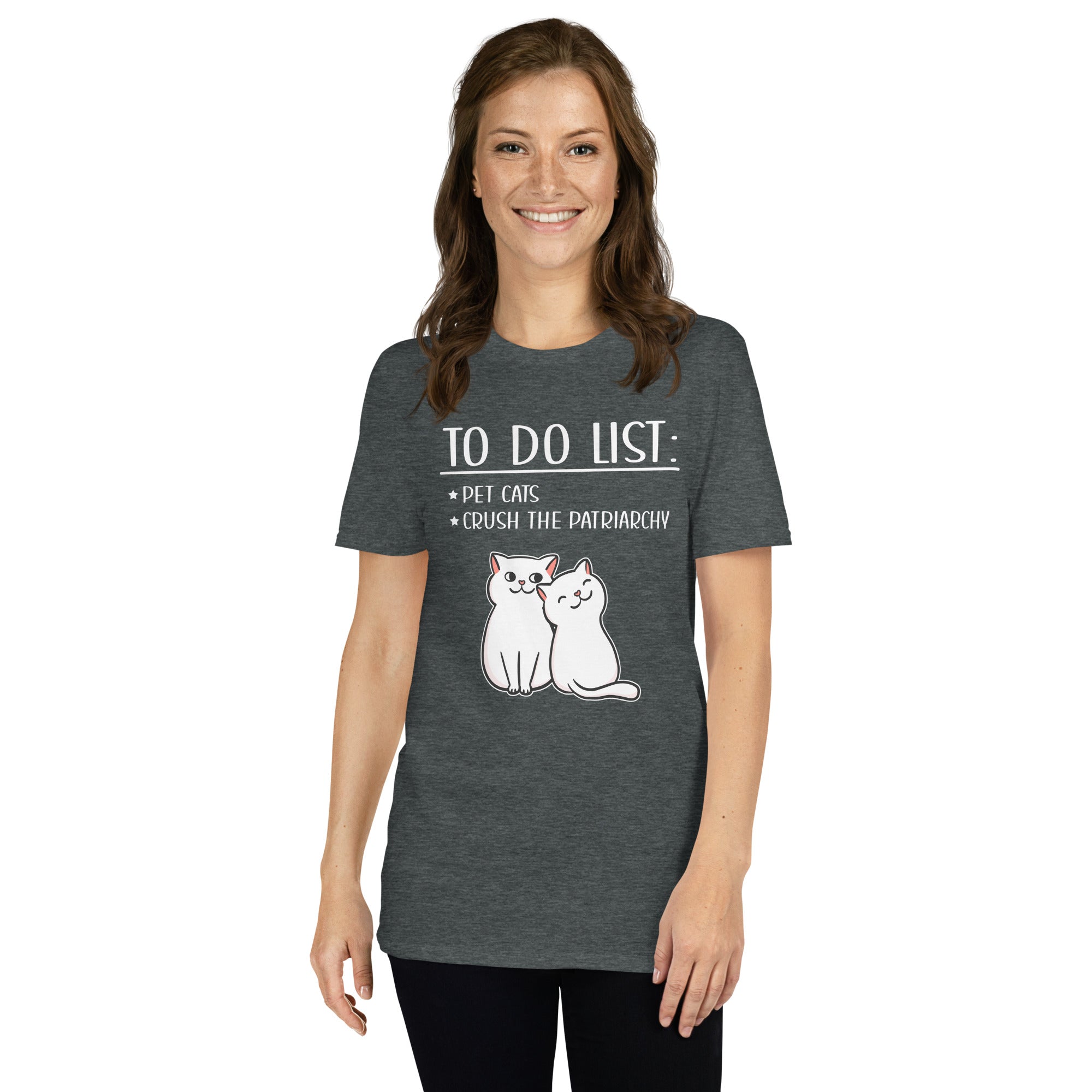 Feminist T-Shirt: To Do List Pet Cats Design | Girl Power - Cuccico Design