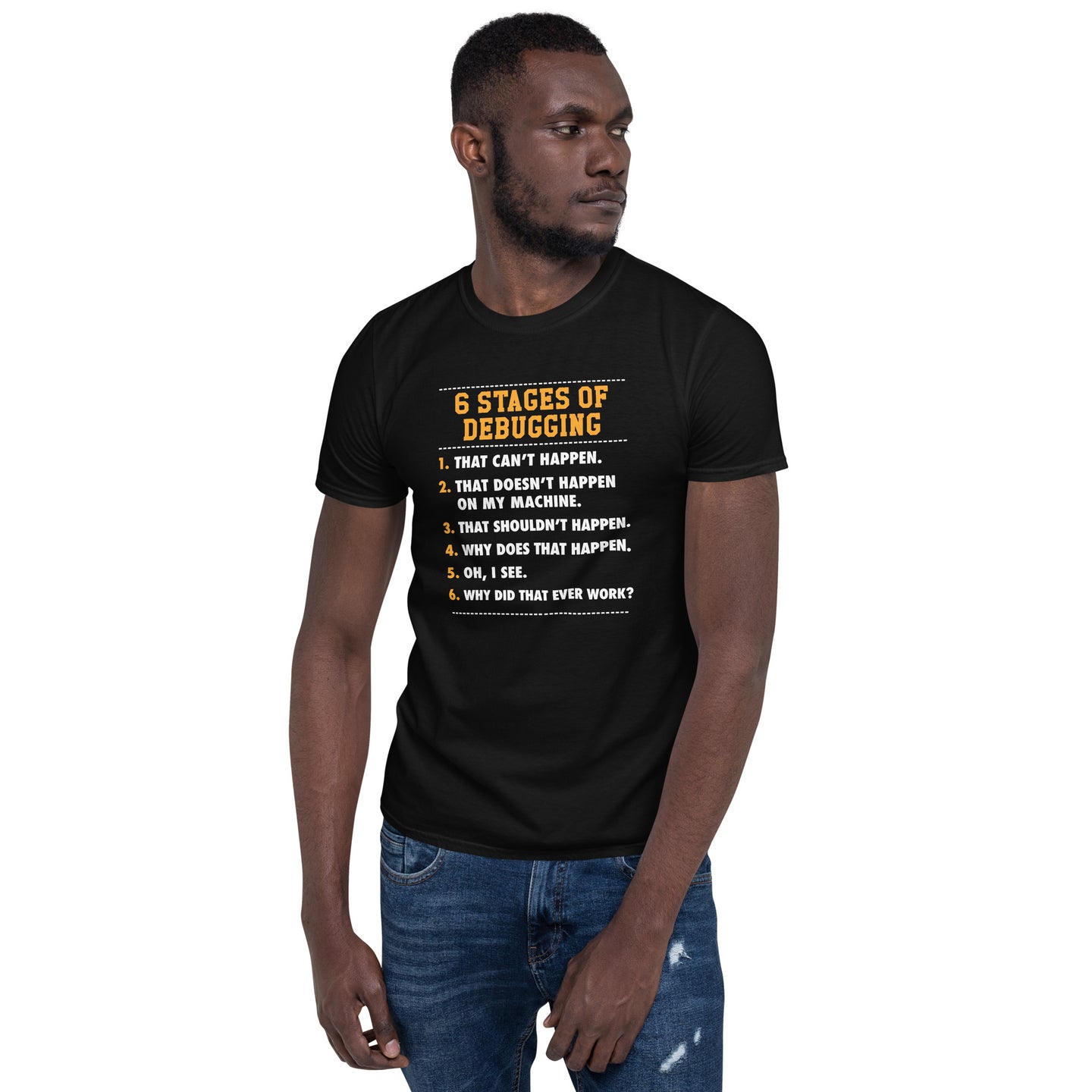 Funny Programmer Shirt | 6 Stages Debugging IT Gift - Cuccico Design