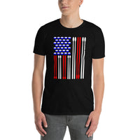 Drummer T-Shirt | Drum Sticks & USA Flag Design - Cuccico Design