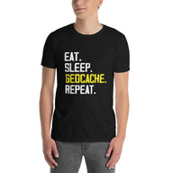 Eat Sleep Geocache Repeat Geocaching T-Shirt - Geocacher Gift - Cuccico Design