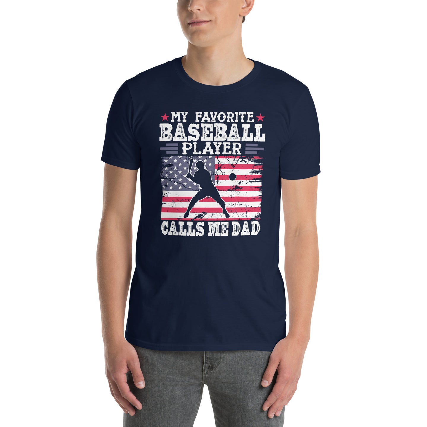 Favorite Baseball Player Calls Me Dad | Baseball Dad T-Shirt - Cuccico Design