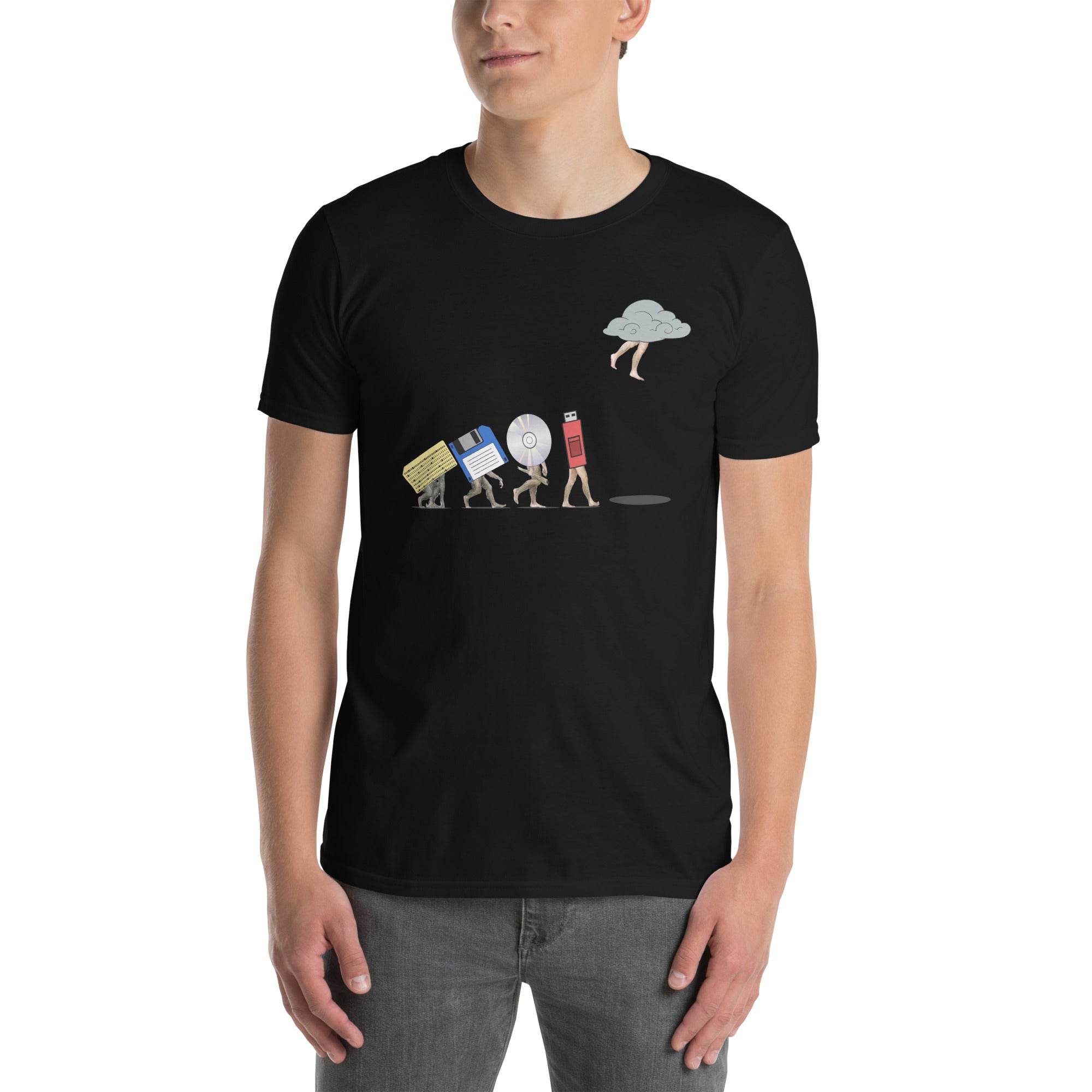 Data Storage Evolution Funny Tech T-Shirt - Cuccico Design