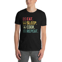 Eat Sleep Cook Repeat Cooking Shirt | Funny Chef Gift - Cuccico Design