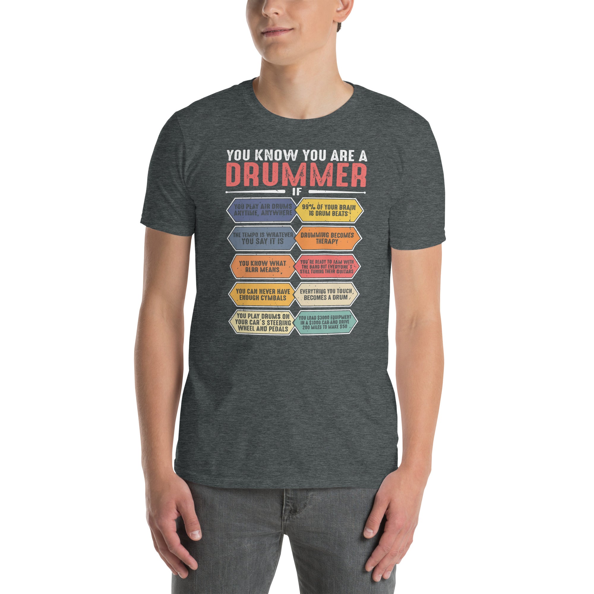 Funny Drummer T-Shirt | Air Drumming Shirt - Cuccico Design
