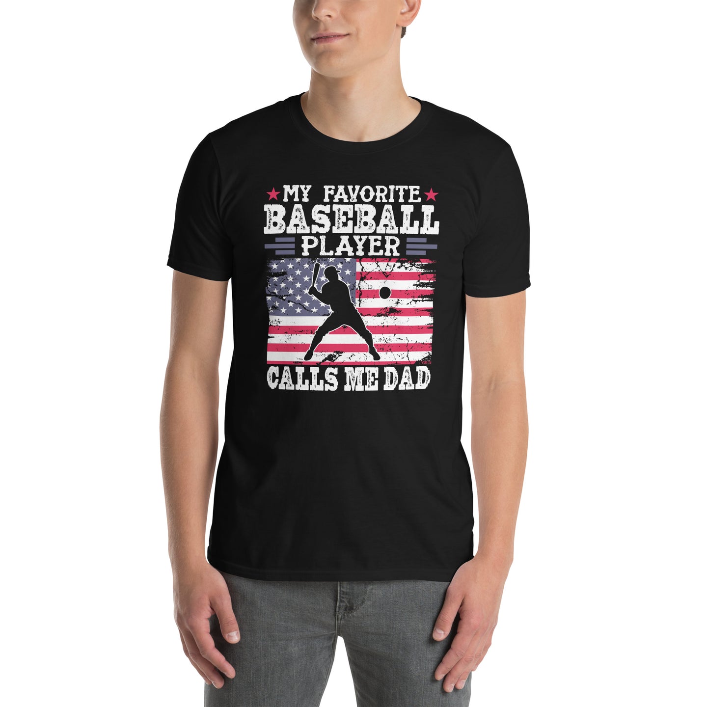 Favorite Baseball Player Calls Me Dad | Baseball Dad T-Shirt - Cuccico Design