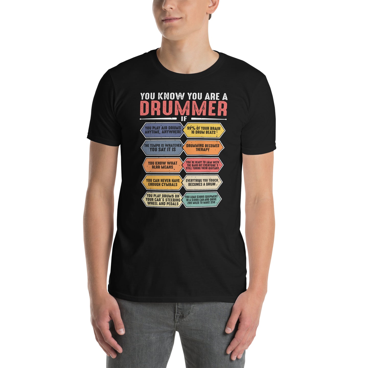 Funny Drummer T-Shirt | Air Drumming Shirt - Cuccico Design