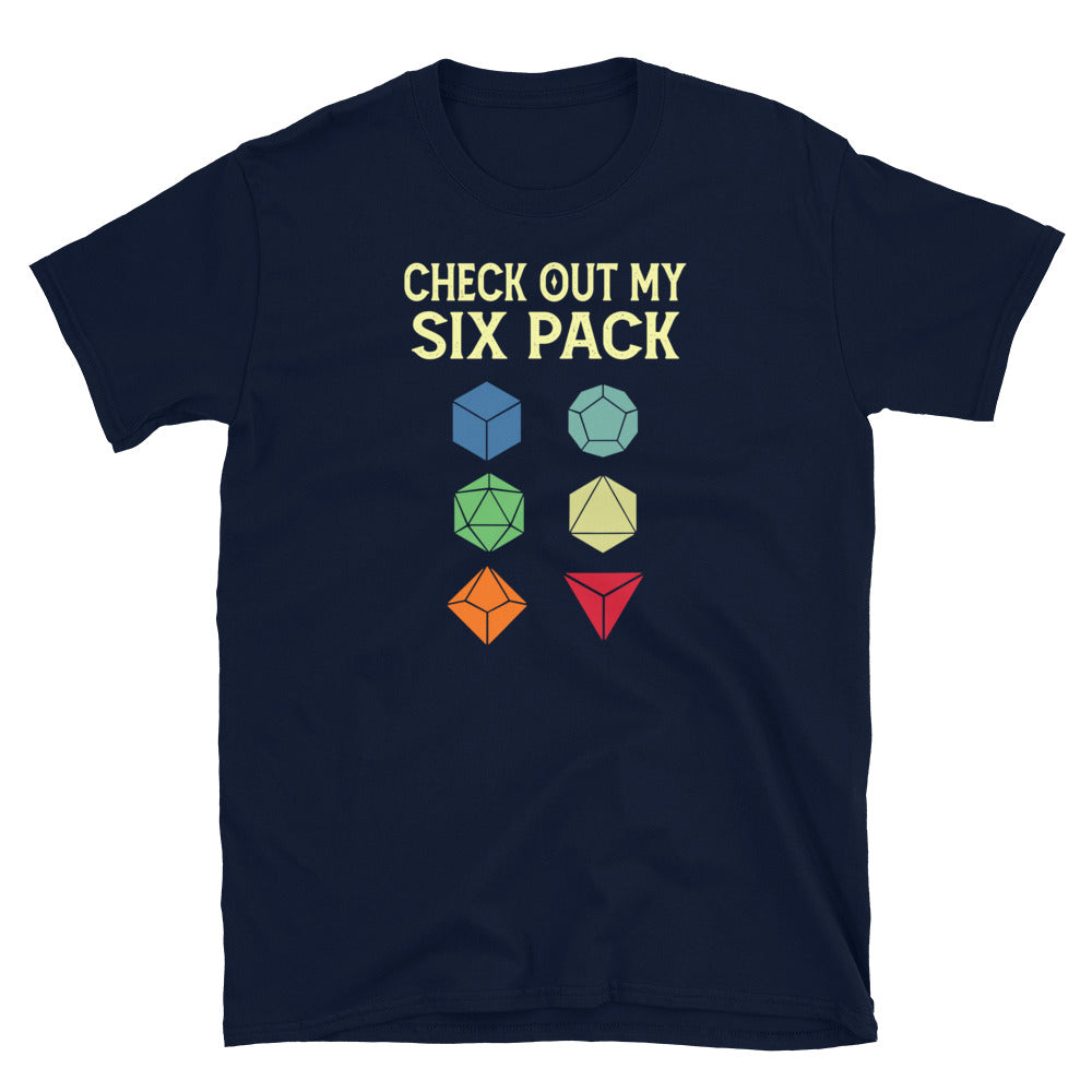Gamer Six Pack T-Shirt | Funny Gaming Dice Gift - Cuccico Design