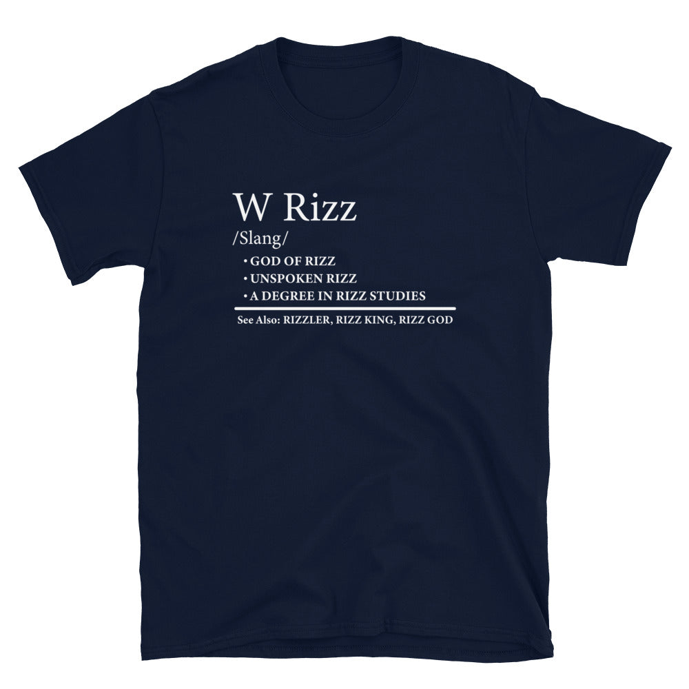 Funny W Rizz Meaning Definition T-Shirt - Cuccico Design