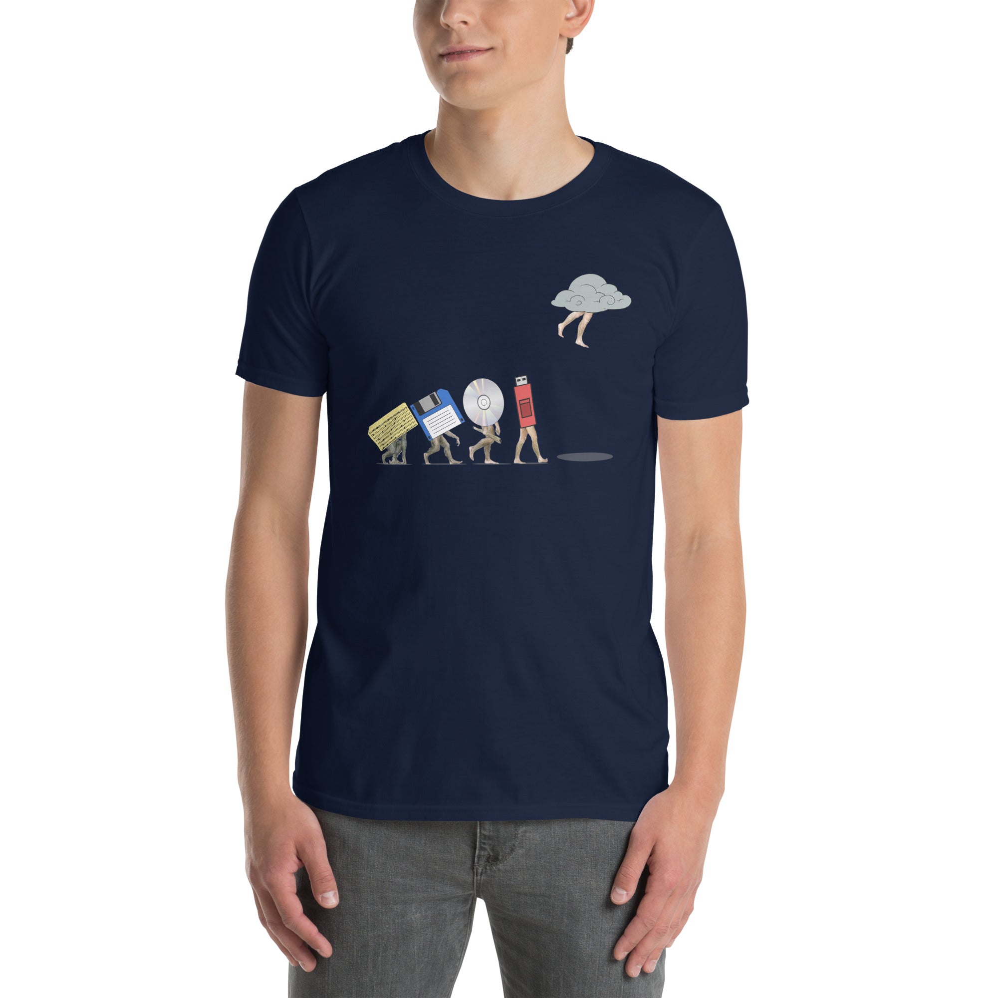 Data Storage Evolution Funny Tech T-Shirt - Cuccico Design