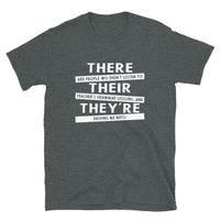 Funny English Grammar T-Shirt - There Their They're Tee - Cuccico Design