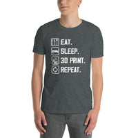 Eat Sleep 3D Print Repeat 3D Printing T-Shirt - Cuccico Design