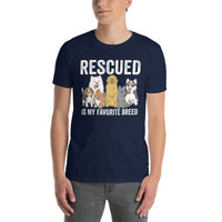 Dog Rescue Shirt: Rescued Is My Favorite Breed Tee - Cuccico Design
