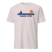 Ice grey Amity 1975 movie parody t-shirt by Cuccico