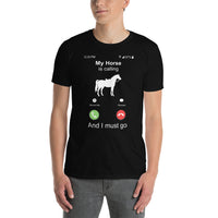Funny "My Horse Is Calling" Horse T-Shirt Gift - Cuccico Design