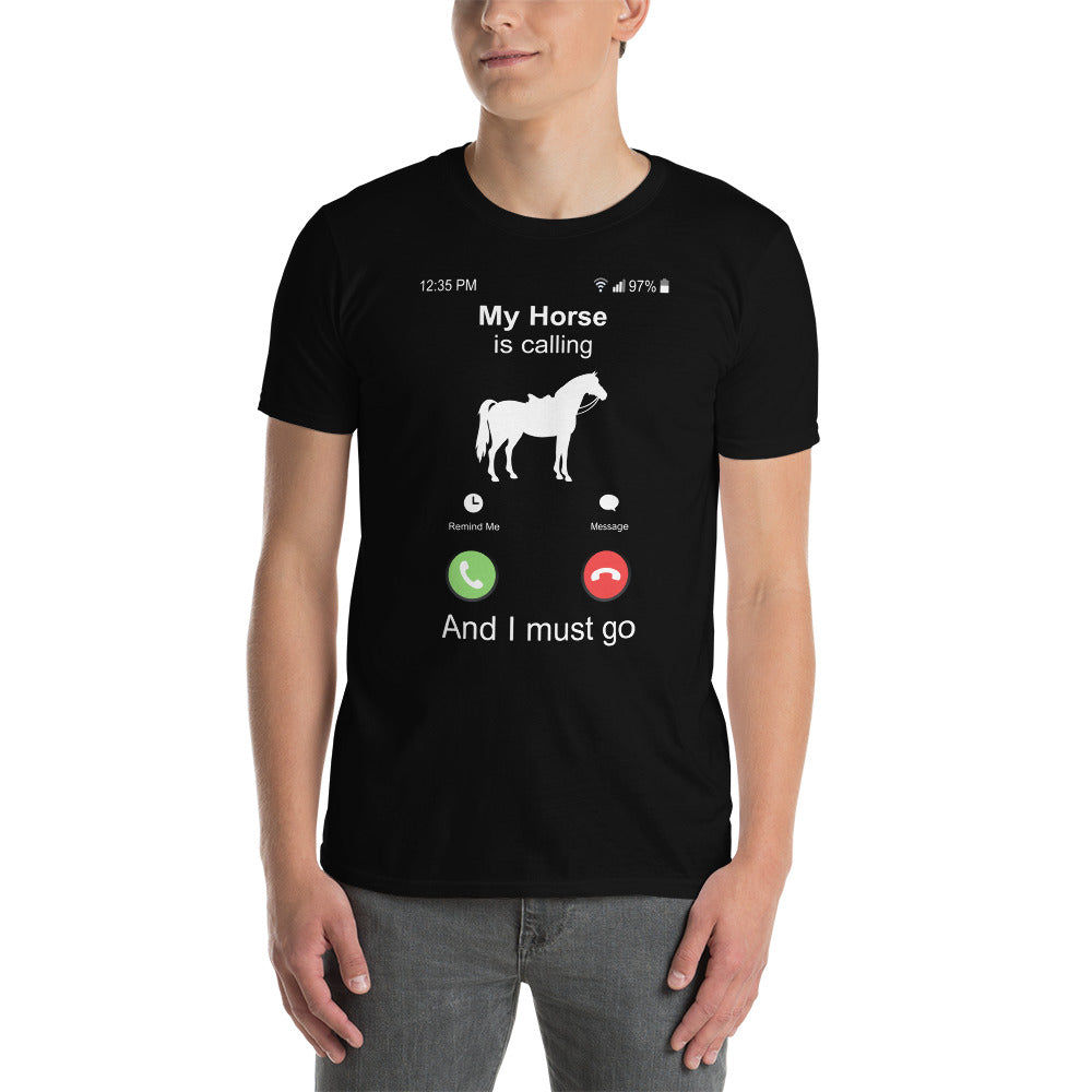 Funny "My Horse Is Calling" Horse T-Shirt Gift - Cuccico Design