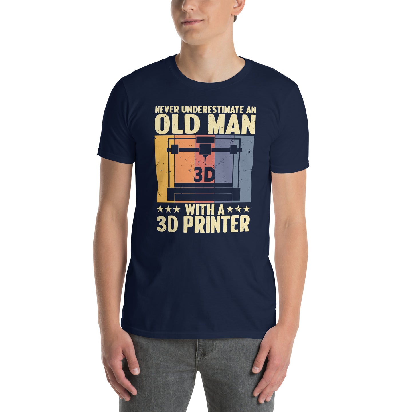 Funny 3D Printing T-Shirt | Old Man 3D Printer Gift - Cuccico Design