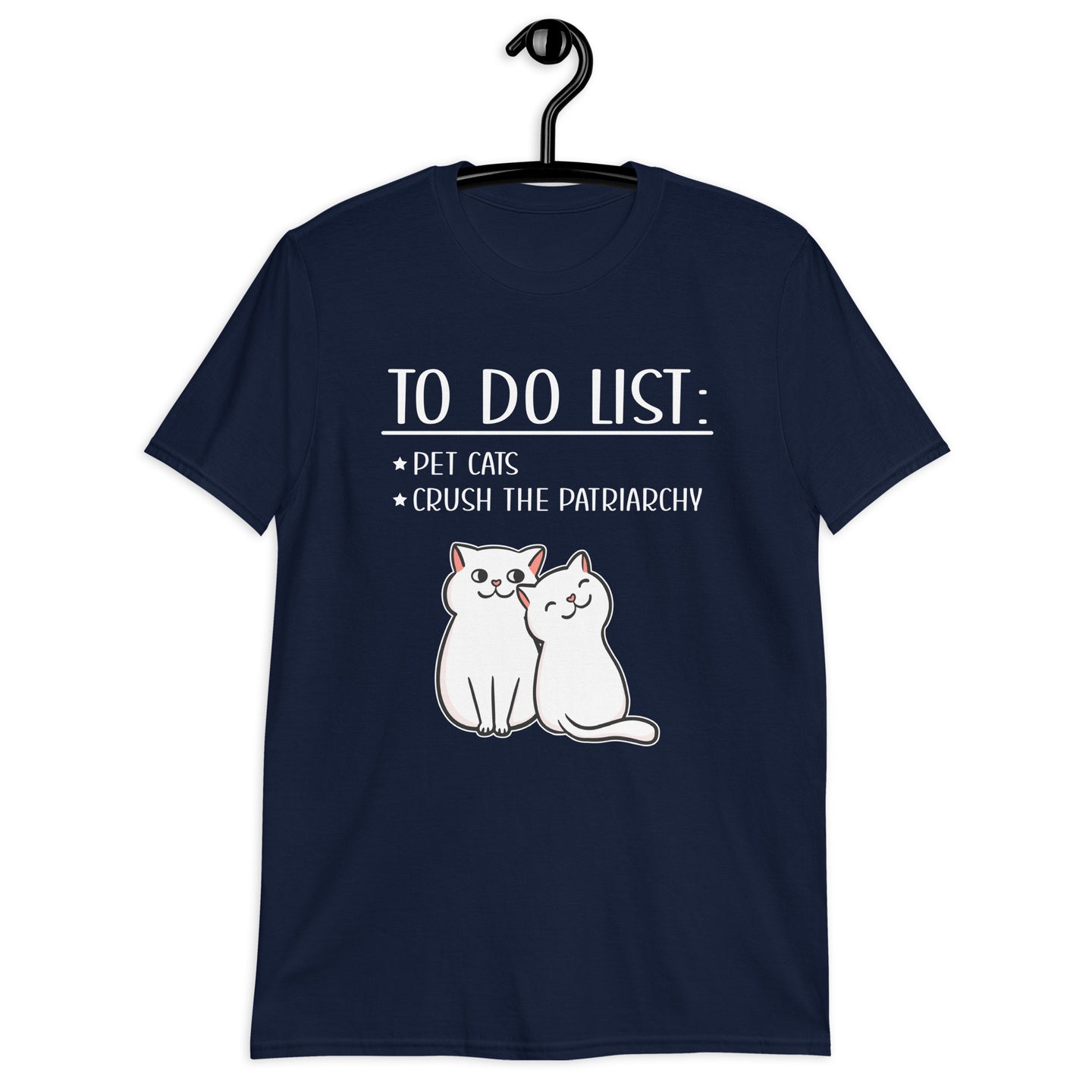 Feminist T-Shirt: To Do List Pet Cats Design | Girl Power - Cuccico Design
