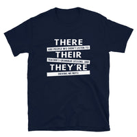Funny English Grammar T-Shirt - There Their They're Tee - Cuccico Design
