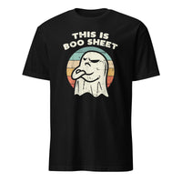Cuccico Boo Sheet Ghost Retro Funny Halloween T-Shirt in Black