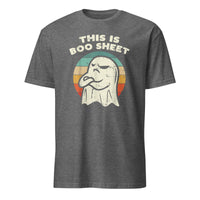 Cuccico Boo Sheet Ghost Retro Funny Halloween T-Shirt in Graphite Heather