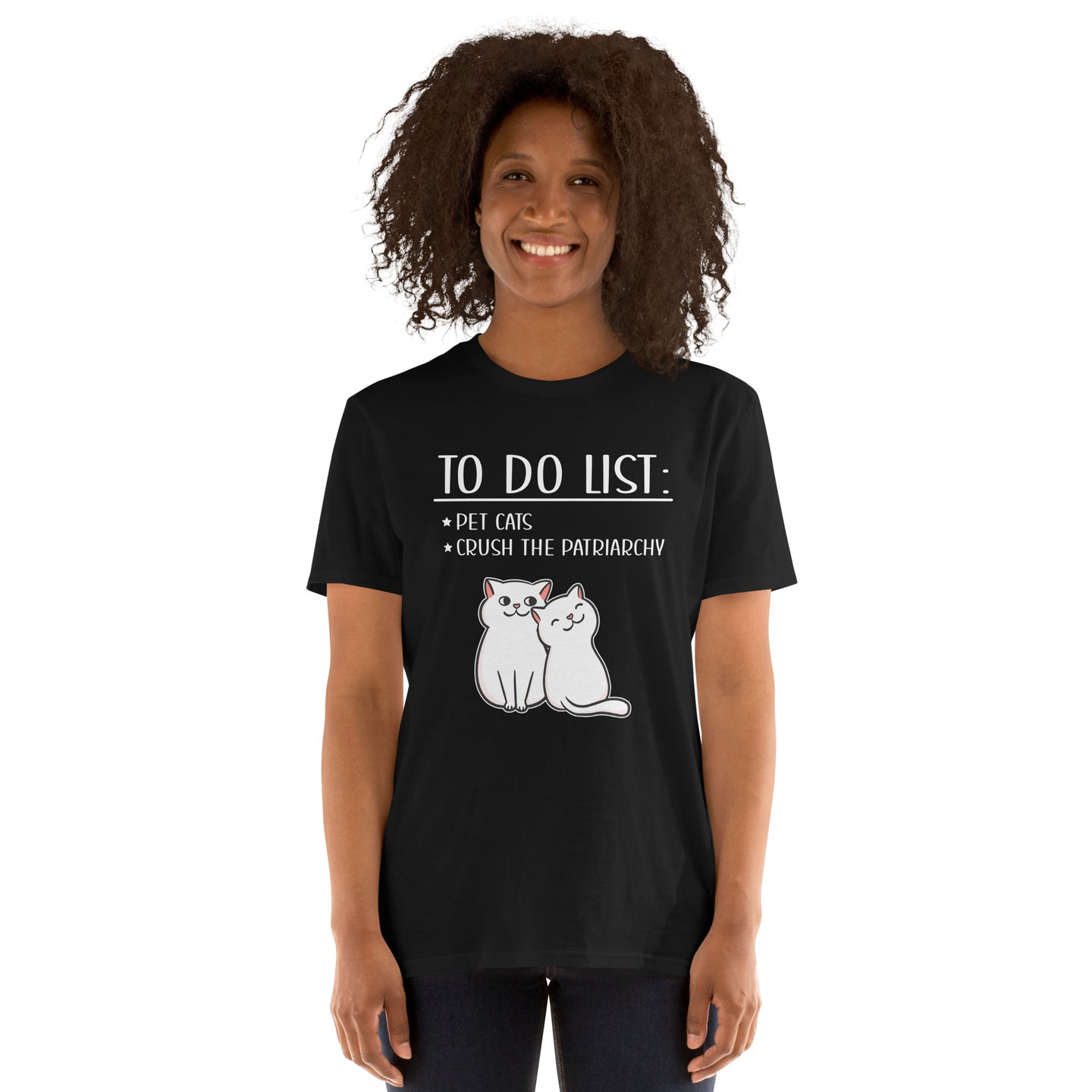 Feminist T-Shirt: To Do List Pet Cats Design | Girl Power - Cuccico Design
