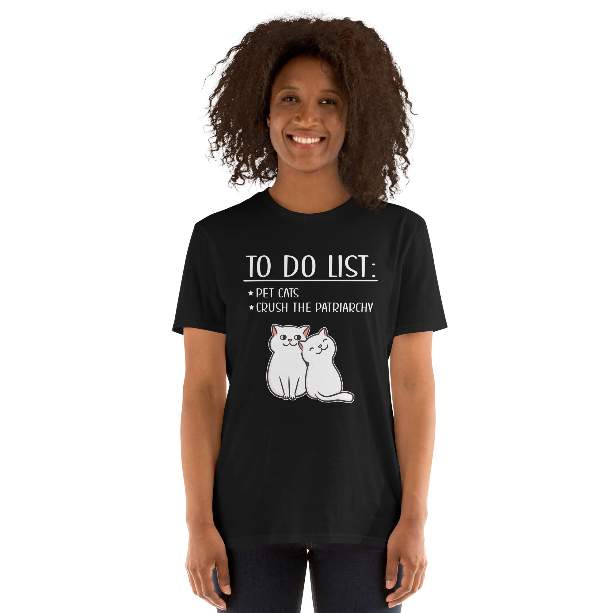 Feminist T-Shirt: To Do List Pet Cats Design | Girl Power - Cuccico Design