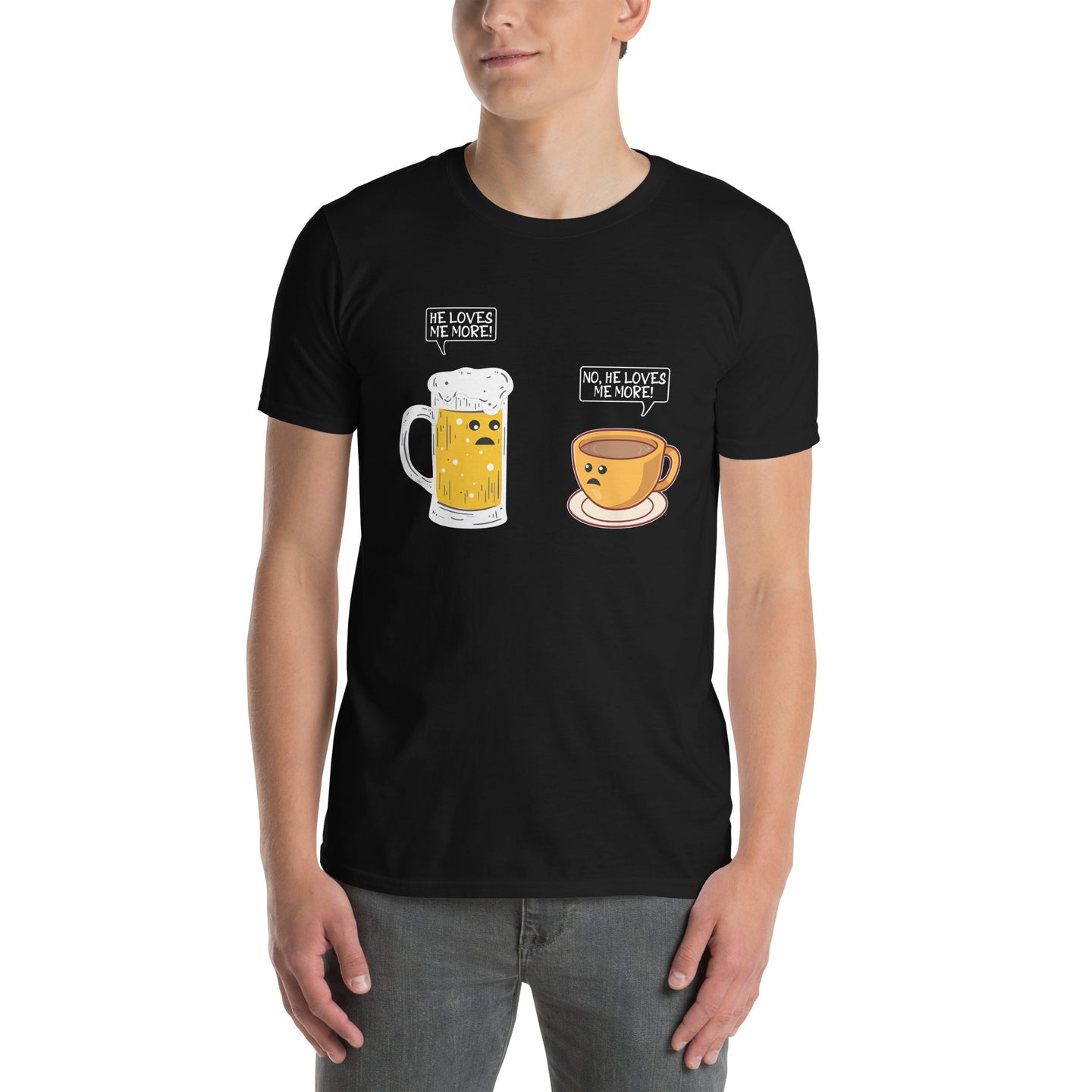 Funny He Loves Me More Shirt | Unisex Coffee T-Shirt - Cuccico Design