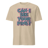 Can I See Your Pins Shirt in Sand color by Cuccico – Pin Collector T-Shirt