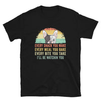 Funny French Bulldog T-Shirt: Every Snack Every Meal - Cuccico Design