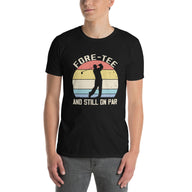 Funny 40th Birthday Golf T-Shirt - Retro 'Fore-Tee' Design - Cuccico Design