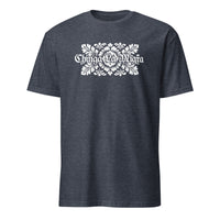 Cuccico Chinga La Migra T-Shirt in Heather Navy highlighting Abolish ICE and Immigration Reform message