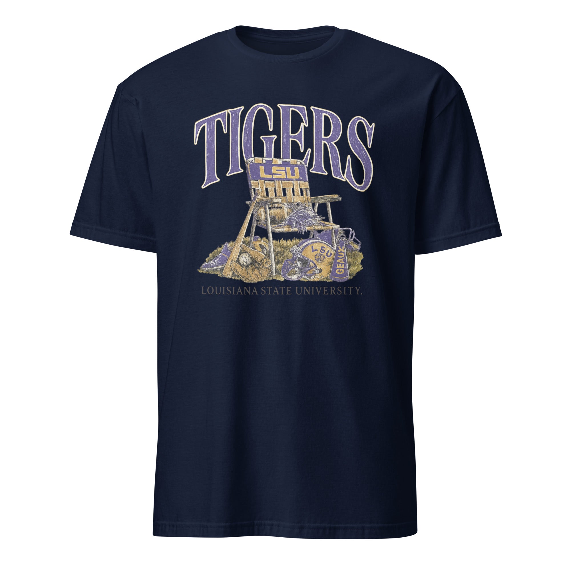 Cuccico LSU Tigers Performance Lawn Sports T-Shirt in Navy