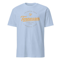 Light blue Tennessee Shirt with Tri Star emblem – Cuccico Volunteers Tee