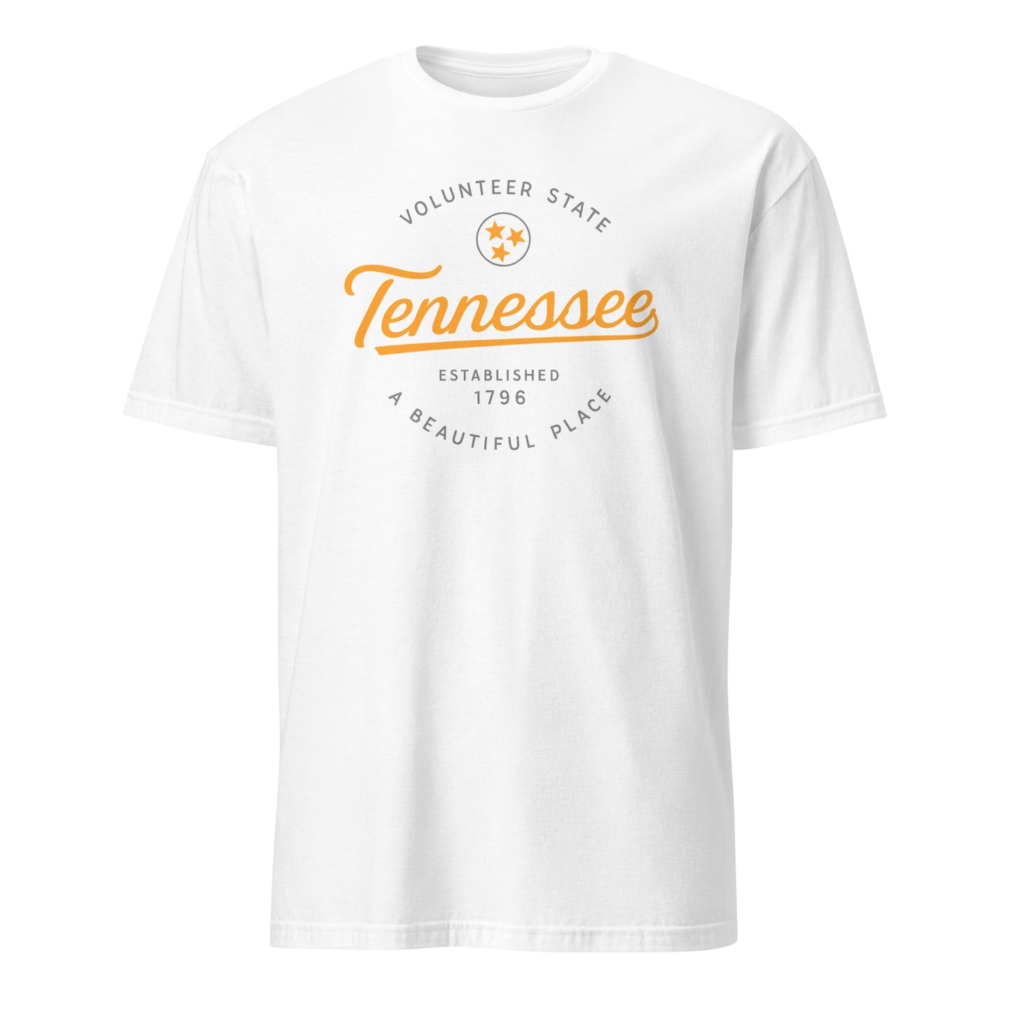 White Tennessee Shirt with Tri Star design – Cuccico Volunteers Tee