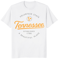 White Tennessee Shirt with Tri Star design – Cuccico Volunteers Tee