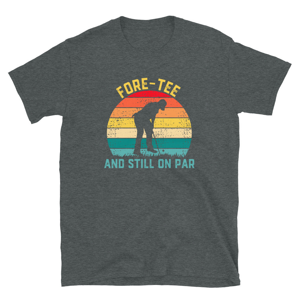Funny 40th Birthday Golf Shirt | 'Fore-Tee' Golf Gift Tee - Cuccico Design