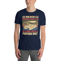 Pontoon Boat T-Shirt | Funny Old Man Boating Shirt - Cuccico Design