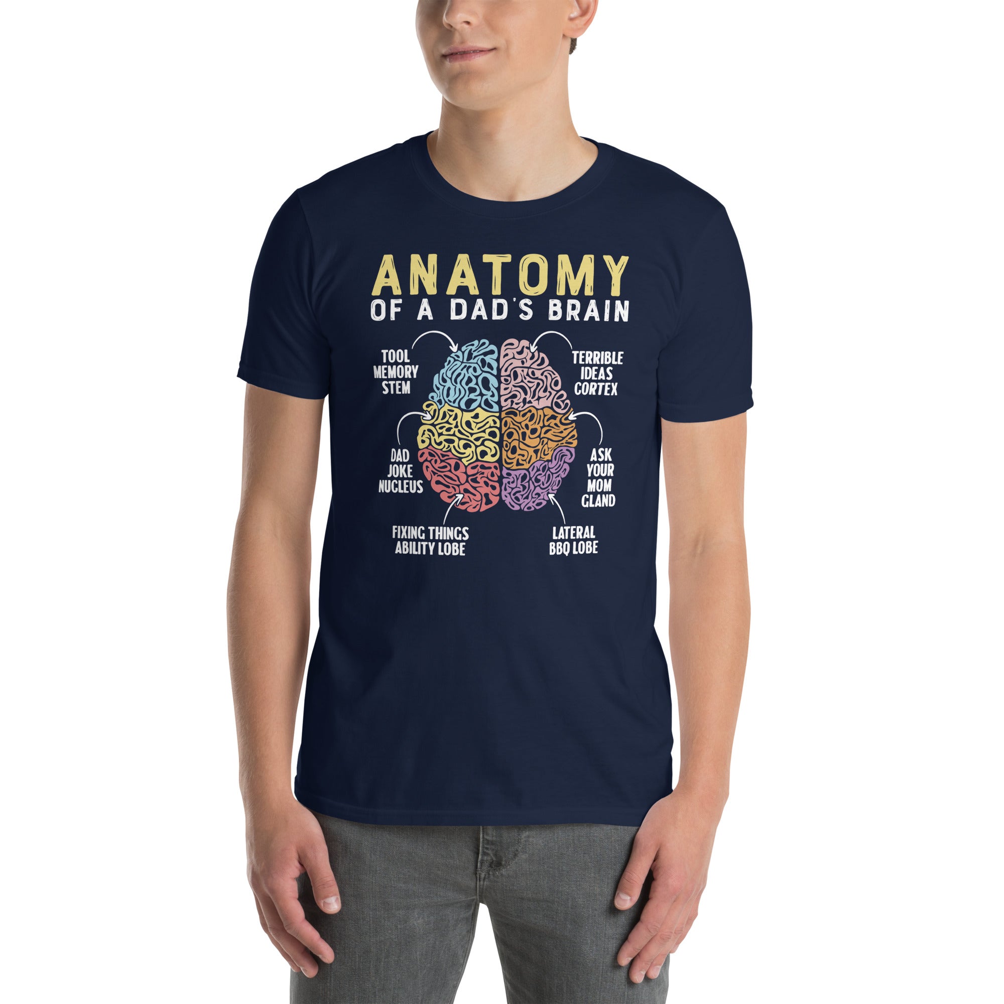 Funny Dad T-Shirt - Anatomy of a Dad's Brain - Cuccico Design