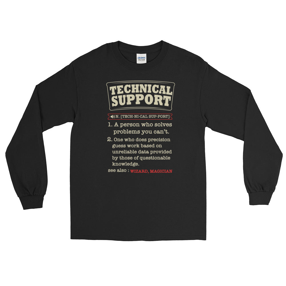 Funny Tech Support Definition Long Sleeve T-Shirt - Cuccico Design
