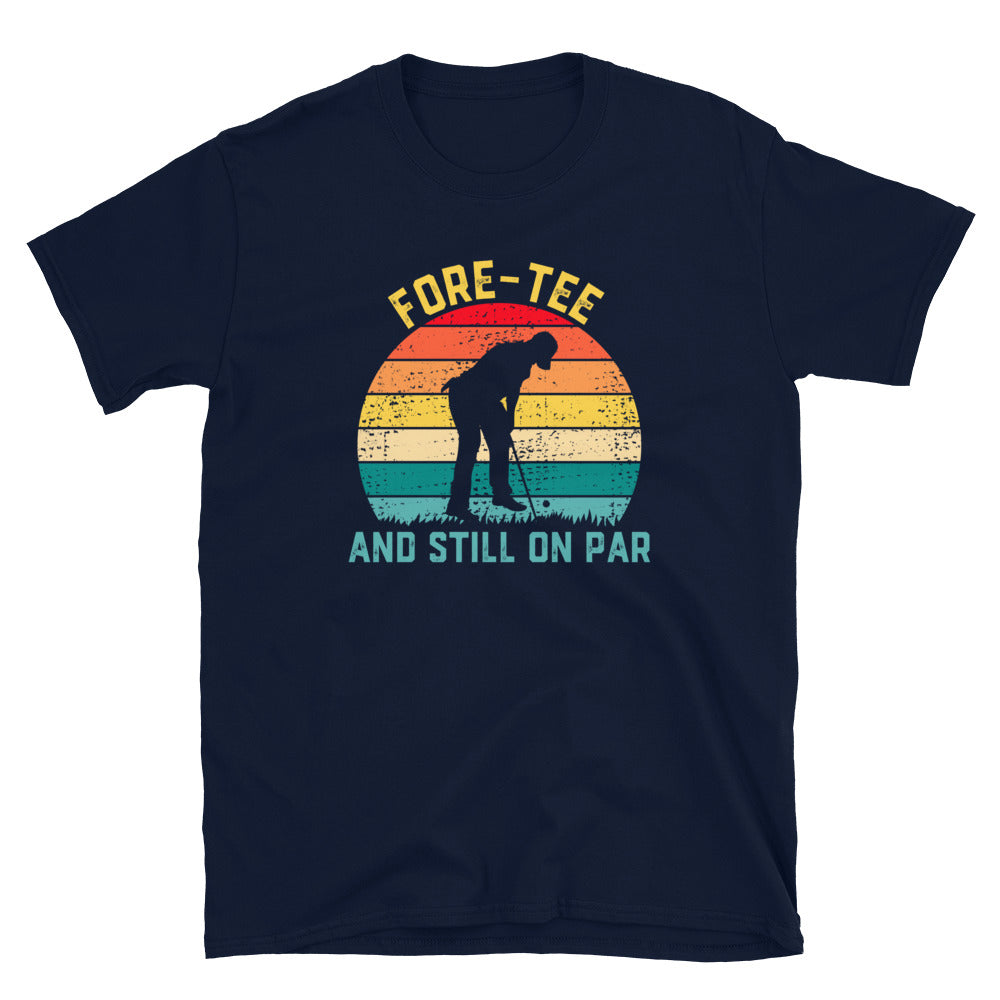 Funny 40th Birthday Golf Shirt | 'Fore-Tee' Golf Gift Tee - Cuccico Design