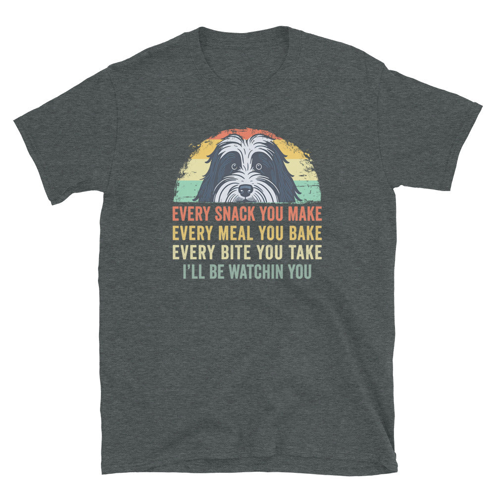 Every Snack You Make Bearded Collie Dog Mom Dad T-Shirt - Cuccico Design