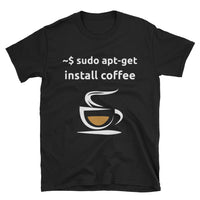 Funny Linux Sudo Apt-Get Install Coffee T-shirt - Cuccico Design