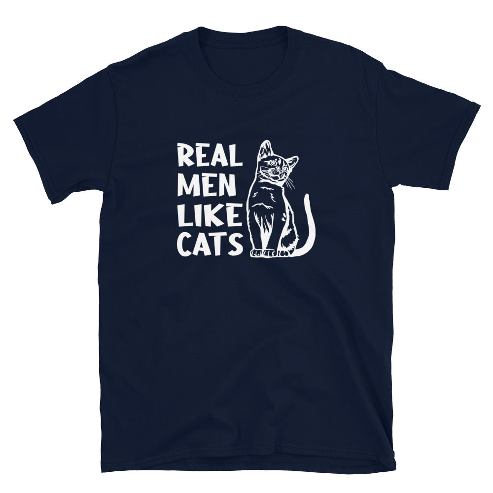 Real Men Love Cats Shirt | Funny Cat T-Shirt for Men Gift - Cuccico Design