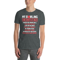 Funny Bowling T-Shirt | My Bowling Excuses Shirt | Unisex - Cuccico Design
