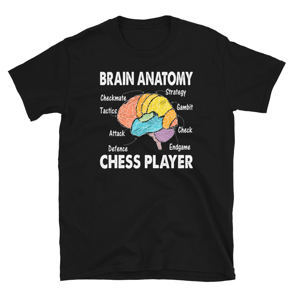 Funny Chess T-Shirt | Brain Anatomy Design | Gift for Players - Cuccico Design