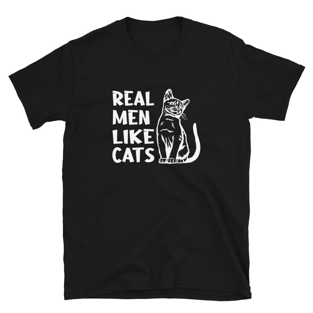 Real Men Love Cats Shirt | Funny Cat T-Shirt for Men Gift - Cuccico Design