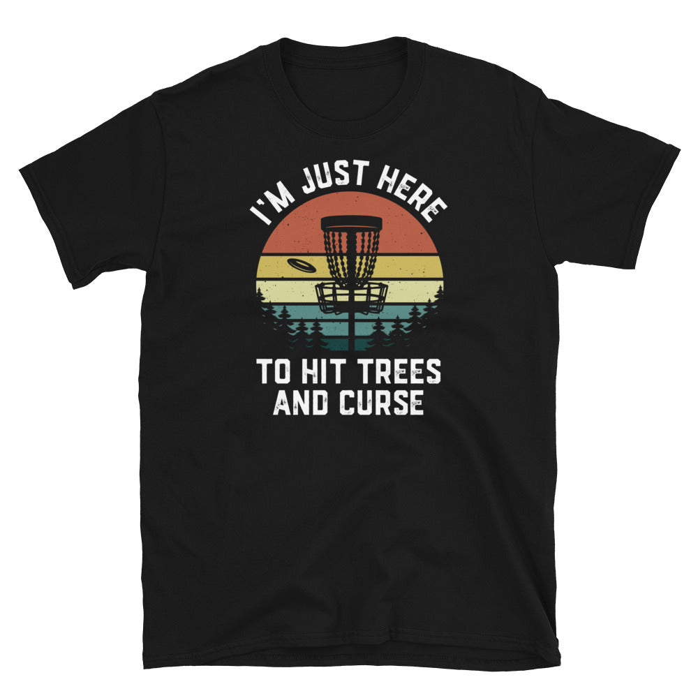 Funny Disc Golf T-Shirt - Hit Trees & Curse Apparel - Cuccico Design