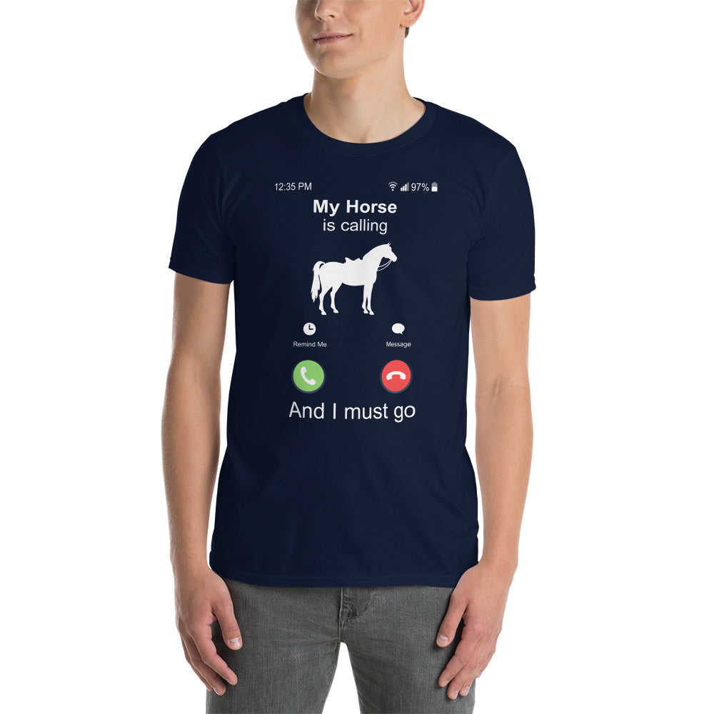 Funny "My Horse Is Calling" Horse T-Shirt Gift - Cuccico Design
