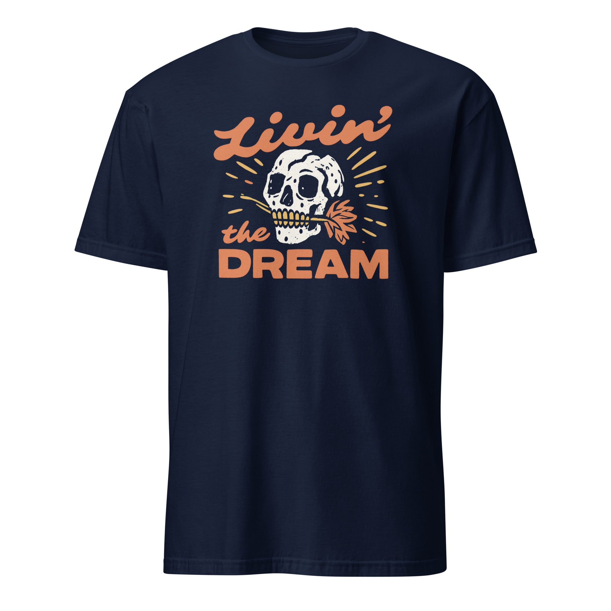 Everything is Fine Skeleton Festival Shirt in Navy by Cuccico