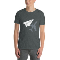 Funny Pilot T-Shirt - Paper Airplane Aviation Flying Shirt - Cuccico Design